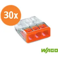 Wago 30st | Compact Lasklem | 2273-203 | 3 voudig | Oranje |