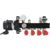 U-Tube Systems Compact Standaard Stalen Verdeler 14 Groeps