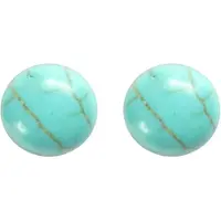 Charme Bijoux Magneet oorbellen Turquoise 8 mm