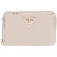 GUESS Portemonnee Laurel II SLG Medium Zip Around Wallet Ivory Lichtgrijs