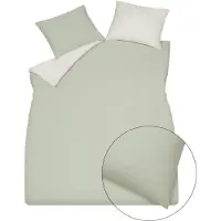 Vandyck Dekbedovertrek Pure 89 Smoke Green Satijn-240 x 200 / 220 cm | Lits-Jumeaux