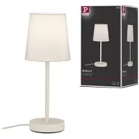 Paulmann Tafellamp Stellan II, crème / amber, Woon-/ Eetkamer, Textiel / Stof / Zijde, Tafellamp