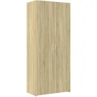 vidaXL Hoge kast 80x42,5x185 cm bewerkt hout sonoma eikenkleurig