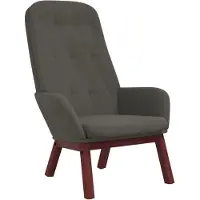 Syfax Relaxstoel fluweel donkergrijs