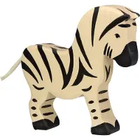 Holztiger Wildernis - Zebra - 15X3X14Cm - Houten Figuur - Handgemaakt