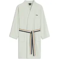 BOSS Ochtendjas van katoen met riem met de signature-stripe Maat L