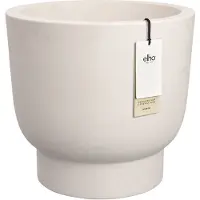Elho Amber Grail 40 - Linnen wit - Ø38 x H 36 cm - Binnen en Buiten - 100% gerecycled kunststof