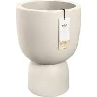 Elho Amber Coupe 35 - Linnen wit - L 35 x B x H 49 cm - Binnen en Buiten - 100% gerecycled kunststof