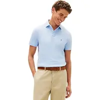 Tommy Hilfiger Gemeleerd poloshirt lichtblauw