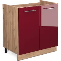 Vicco Fame-Line Wastafelkast – 80 cm zonder werkblad Bordeauxrode hoogglans