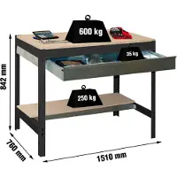 Simonwork (bancos De Trabajo) Bt0 Box Werkbank 842x1510x760 Mm
