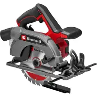 Einhell Accu Cirkelzaag TE-CS 18/165-2 Li Solo - Power X-Change - 18 V/Li-ion - 4.200 t/min - Ø165x20 mm/24 T - Max. Zaagdiepte: 90°/45°: 57/39 mm - Excl. accu en lader