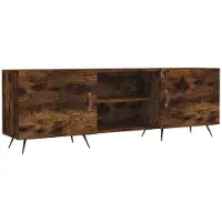 Syfax TV-meubel van gerookt eikenhout, 150x30x50 cm, gemaakt van houtvezel