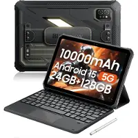 Blackview Active 7 - Tablet - 24GB RAM - 128GB ROM - Met Toetsenbord(QWERTY) - Dual 4G SIM - 11 inch - 10000mAh - Octa Core - Android 15 Bluetooth 5.0 - NFC - OTG - Zwart