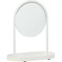 J-Line spiegel + juwelenhouder - ijzer - wit - small