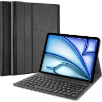 Cazy iPad Air 2020 / 2022 Hoes met Toetsenbord - AZERTY Slimline - Zwart