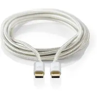 Nedis USB-kabel | USB 3.2 Gen 1 | USB-C stekker | | 4K@60Hz | 5 Gbps | Verguld | 1,00 m | Rond | Gevlochten / Nylon | Aluminium | Verpakking met kijkvenster