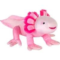Wild republic Axolotl Knuffel - salamander - pluche - roze - 30 cm - dierenknuffel
