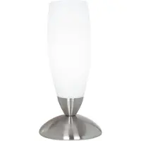 Eglo Slim, Nikl, Wit, Glas, Staal, Slaapkamer, Woonkamer, IP20, II, E14