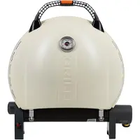 O-Grill 900 Crème - Draagbare Gas BBQ - Tafelmodel Barbecue - Extra Groot Grilloppervlak - Met Thermometer - Camping / Tuin - Crème