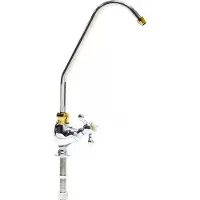 Wiltec 6,35 mm (1/4") kraan Delux II D-06, kraanfitting voor omgekeerde osmose- en waterfilterinstallaties, keukenkraan, 360° draaibaar