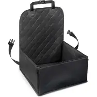 Fudajo Wiltec autostoel voor kleine tot middelgrote honden, 100x45 cm, met veiligheidsgordel. Geschikt voor de voor- en achterbank, kleur: zwart