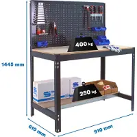 Simon Rack Simonwork (bancos De Trabajo) Bt2 Metaalplank 1445x910x610 Mm