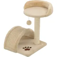 vidaXL Kattenkrabpaal met sisal krabpaal 40 cm beige en bruin