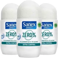 Sanex 3x Deoroller Zero% Extra Control 48H 50 ml