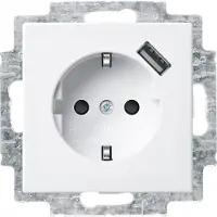 Busch-Jaeger B SI SCHUKO, 2x USB-aansluiting, 20 EUCB2USB-914, 1 stuk.