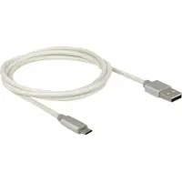 DeLOCK Premium USB Micro B naar USB-A snellaadkabel - USB2.0 - tot 3A / wit - 1 meter