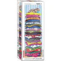 Eurographics Fluffy Kitty on Pillows Panorama Puzzel (1000 stukjes)
