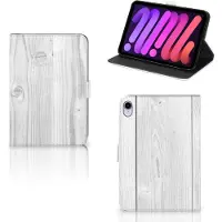 B2Ctelecom iPad Mini 6 (2021) Tablet Book Cover White Wood