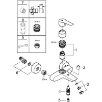 GROHE QuickFix Start - Badkraan, mat zwart 242062432