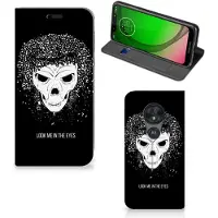 B2Ctelecom Mobiel BookCase Motorola Moto G7 Play Skull Hair