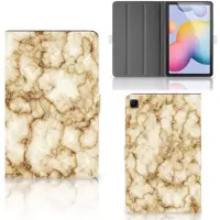 B2Ctelecom Samsung Galaxy Tab S6 Lite | S6 Lite (2022) Leuk Tablet hoesje Marmer Goud