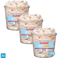 Haribo Schuim Witte Muizen (3x 150 stuks)