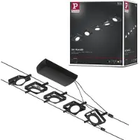Paulmann 94424 Kabelsysteem compleet LED Zwart (mat), Chroom