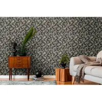 Living Walls Drawn Into Nature - Zwart - Planten Behang - 394302