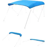 Vevor Bimini Top Vervangende Bootkap Zonnescherm (4 Bogen) Gemaakt van 600D Polyester