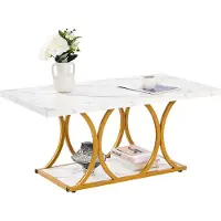 Vevor Salontafel/Bijzettafel in marmerlook