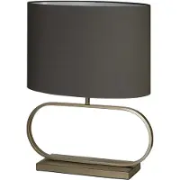 Searchlight Tafellamp Sleek brons met grijze kap