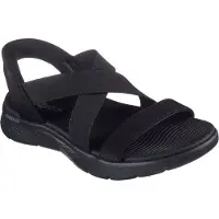 SKECHERS Sandaal 'Slip-Ins: Go Walk Flex Sandal - Glimmer Up' zwart