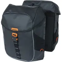Basil Miles Tarpaulin Dubbele fietstas - Zwart - 34 Liter