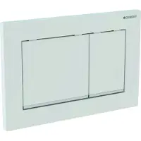 Geberit Omega20 bedieningsplaat - 2-toets spoeling - rechthoekige knoppen - mat chroom/easy-to-clean - chroom