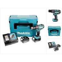 Makita DHP 482 RFJ Akku Schlagbohrschrauber 18V 62Nm SDS Plus + 2x Akkus 3,0Ah + Ladegerät im Makpac (Oplaadbare batterij)