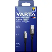 Varta 57935101111 USB-kabel USB-A stekker, USB-C stekker 2.00 m