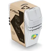 Keden Sortibox Set Van 3 Vuilnisbakken Voor Recycling 75l