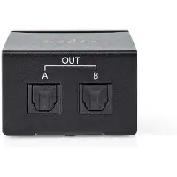 Nedis TosLink-Splitter | 2-wegs | Zwart | 1 stuks - ASPL2512BK ASPL2512BK