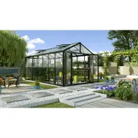 Vitavia Tuinkas Zeus Comfort 13800 - Veiligheidsglas 3mm En Polycarbonaat 10mm - Zwart - 258x540x250cm